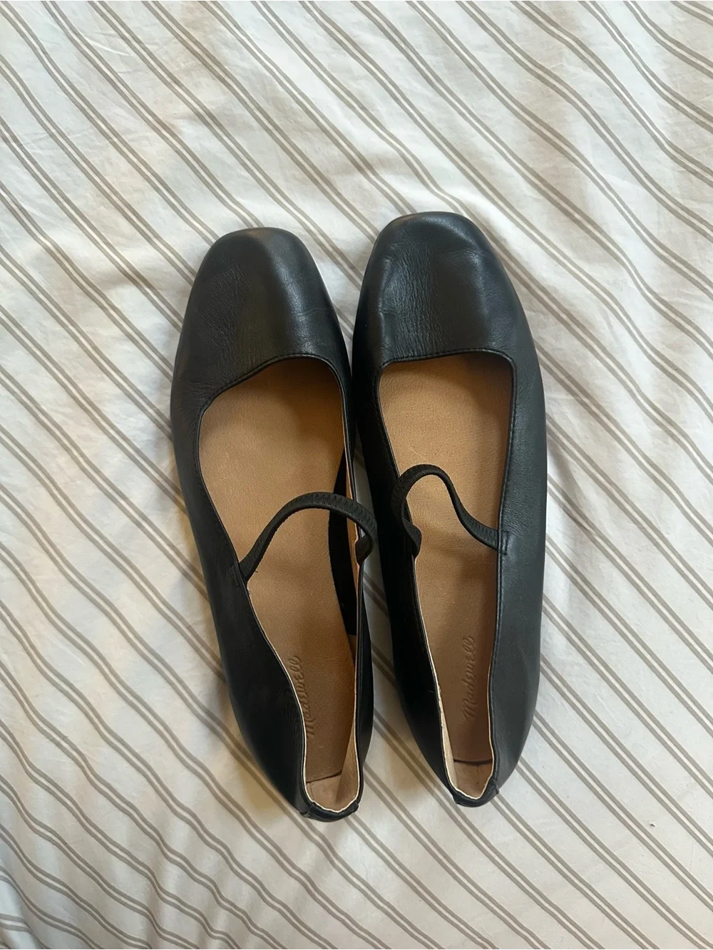 Madewell Greta Mary Jane Flat - 7.5 True Black Excellent Condition Ballet Flats